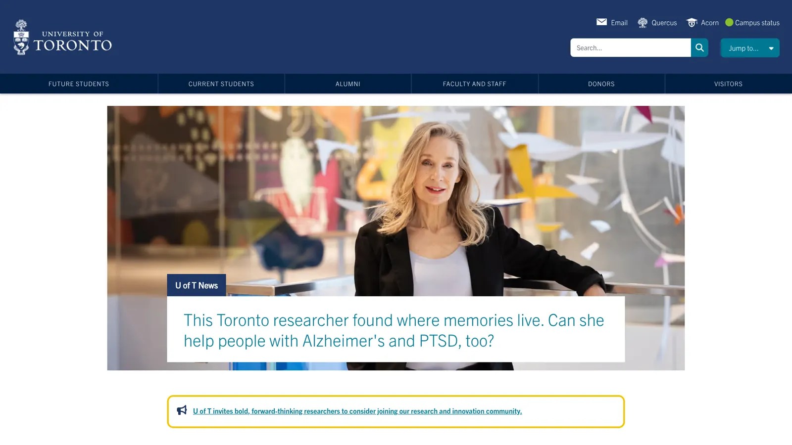 University of Toronto research site by DoodleWeb